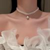 Collana a Clavicola con Nappa di Perle e Farfalla in Stile Coreano