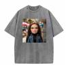 Meme Festa Bambole Grafica Meme Magliette Unisex Donna Manica Corta Gotico High Street T-shirt Cotone Lavato Vintage Larga T-shirt