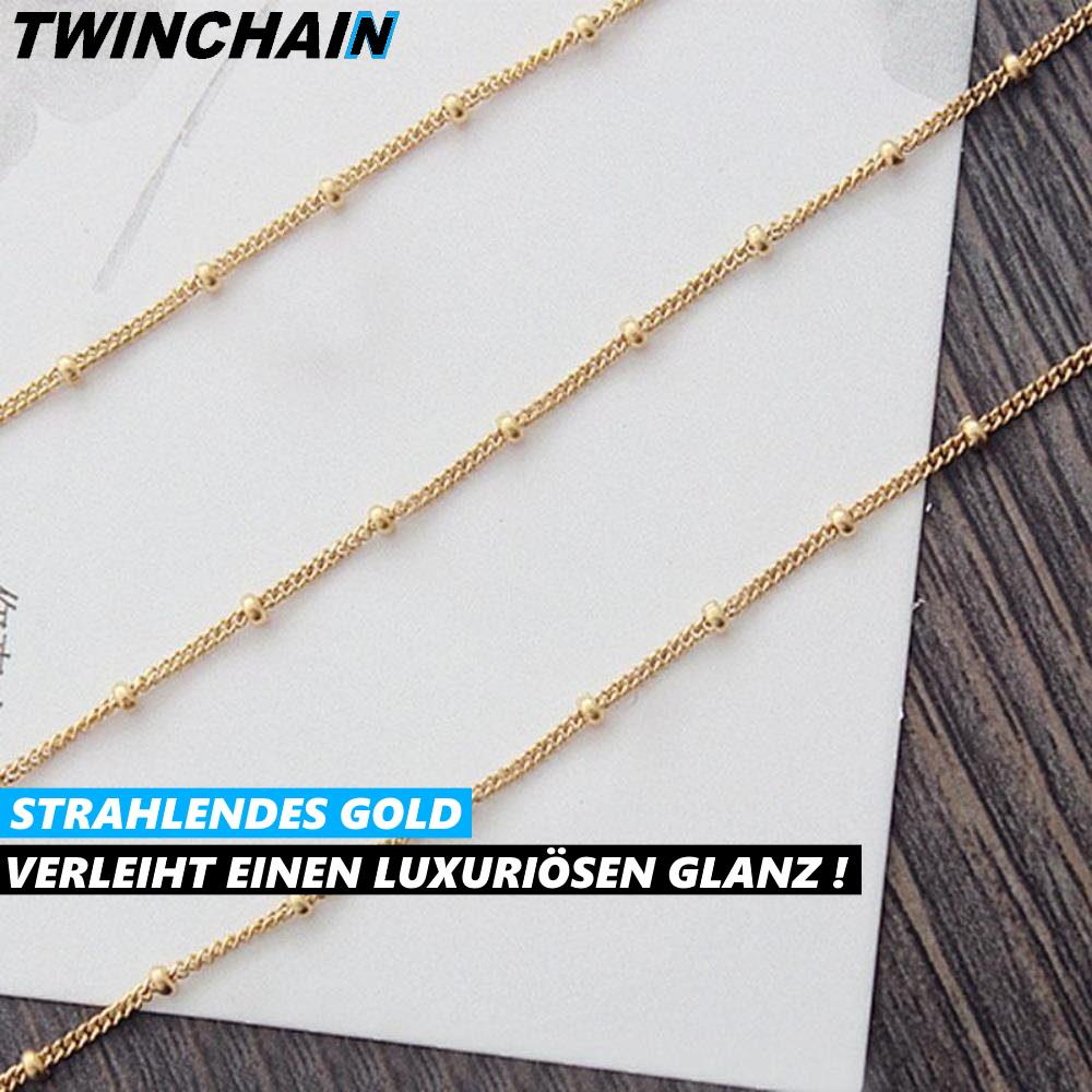 TWINCHAIN Double Bracelet Bracelet Double Jewelry Ball Gold