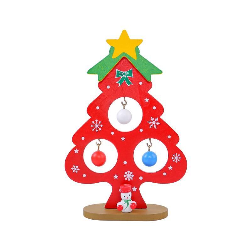 

Деревянные рождественские украшения своими руками, фестивальная вечеринка, украшение для рождественской елки, стола, письменного стола красный