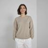 Crew neck casual solid color commuting pure wool knitted top women's versatile loose high-end bottoming shirt