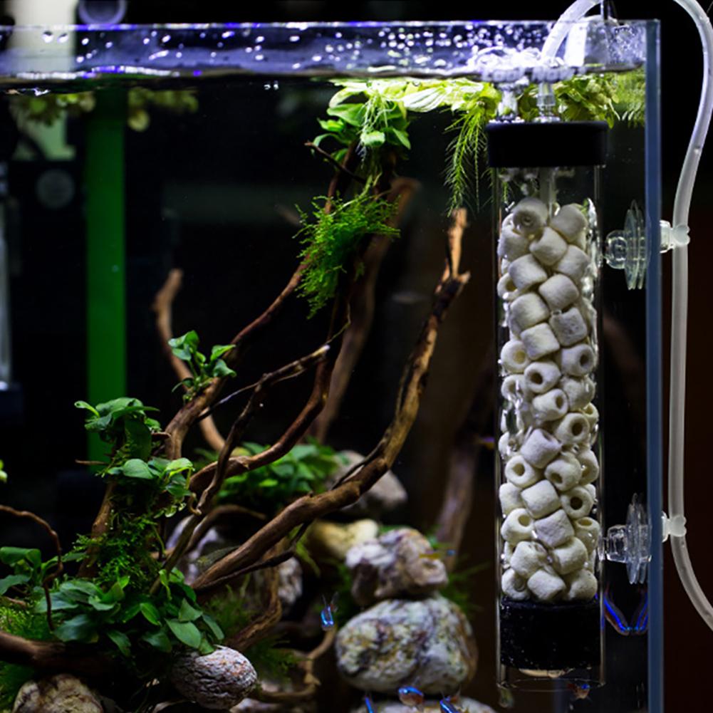 Fish Tank Air Oxygen Pump Oxygen Disintegrator Anti-splash Oxygen Disintegrator Reverse Gas Lift Filter For Home Fish Bowl 7.87 Inch/ 11.02 Inch