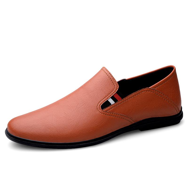 

Модные мужские повседневные туфли из натуральной кожи, универсальные, формальные, мужские лоферы, мокасины, дышащие, слипоны, мужские туфли-лодочки, мужские деловые туфли 38