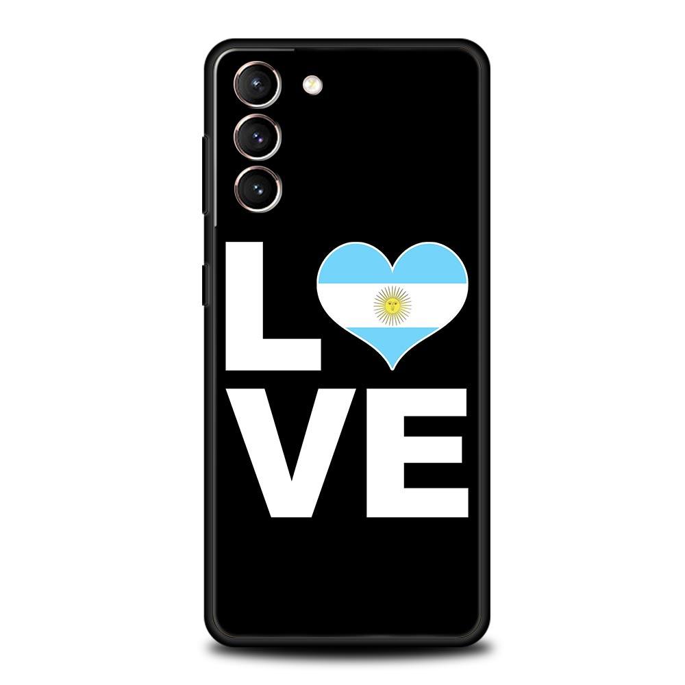 Argentina Flag Soccer 10 Soft Phone Case For Samsung Galaxy S23 S23 S22 S21 S20 FE Ultra 5G S10 S10E S9 S8 Plus 20 Cover Bumper