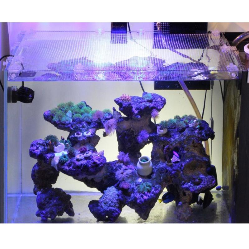 2 Pack Fish for Tank Net Holder Acrylic Anti-Jump Screen Net Clamp Fixed Clip Aquarium Cover Holder Clips Easy to Instal