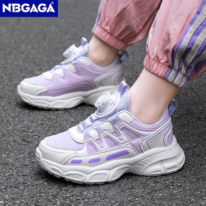 Girls Sports Shoes Lightweight Leather Kids Sneakers Casual Pink Fashion Children Anti-slip Walking Running Shoes