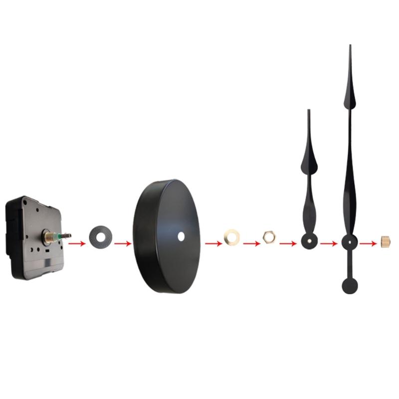 Hochleistungs-Uhrwerk für große DIY-Uhren Einfache 60-Sekunden-Installation mit langen Metallzeigern