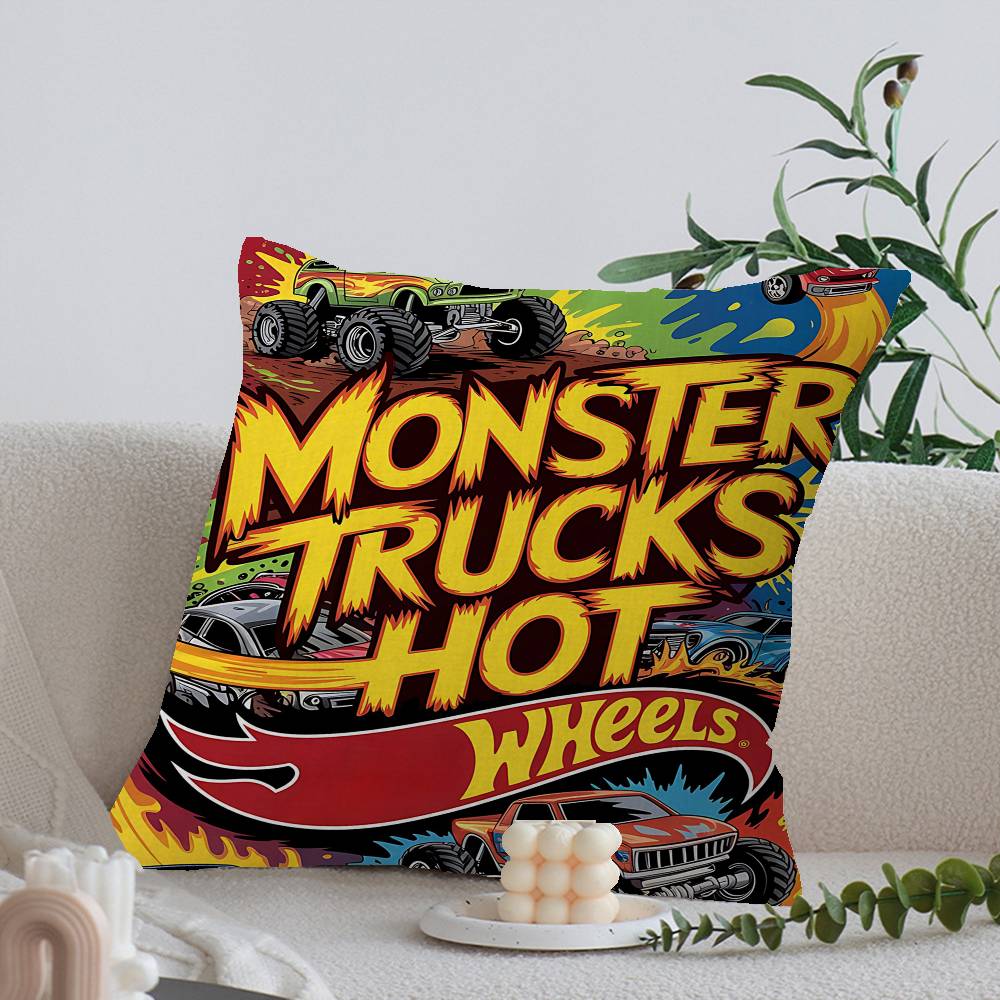 H-Hot Funny W-Wheels Pillow Cover Sofa Cushion Cover Home Room Decoration Children Gift
