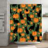 Halloween Shower Curtain Waterproof Fabric Pumpkin Cat Print Decorative Home Decoration Bathroom Wall Hanging Customizable Sizes