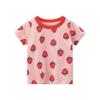 27home Korean Style Strawberry Baby round Neck Short Sleeve T-shirt