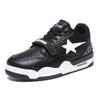 Large Size Shoes Men's Shoes New Low-top White and Black Contrasting Colors Air Cushion Rebound Versatile Basketball Shoes Sports Board Shoes Men