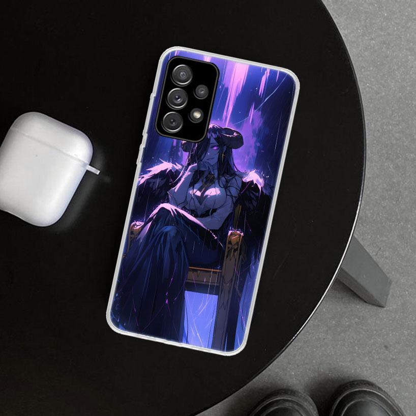Albedo Overlord Anime Phone Case Cover for Samsung Galaxy A12 A22 A32 A52 A72 A02S A51 A50S A31 A20S A10S Note 20 Ultra 10 Plus