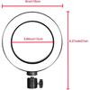 6 Inches LED Selfie Ring Light with Hot Shoe Adapter for Live Stream/Makeup/YouTube Video/Photography, 3 Light Modes