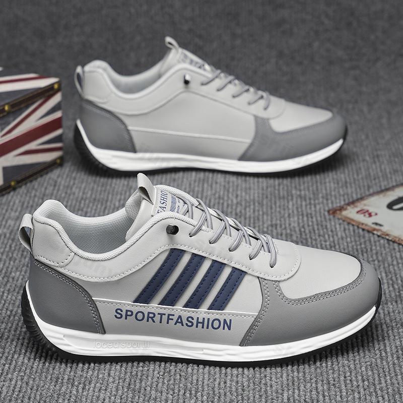 

Fashion 2025 Autumn New Style Concise Design Low Top Casual Sport Shoes for Men s Fashion Trend Versatile Comfortable Non Slip Sneakers 39 серый