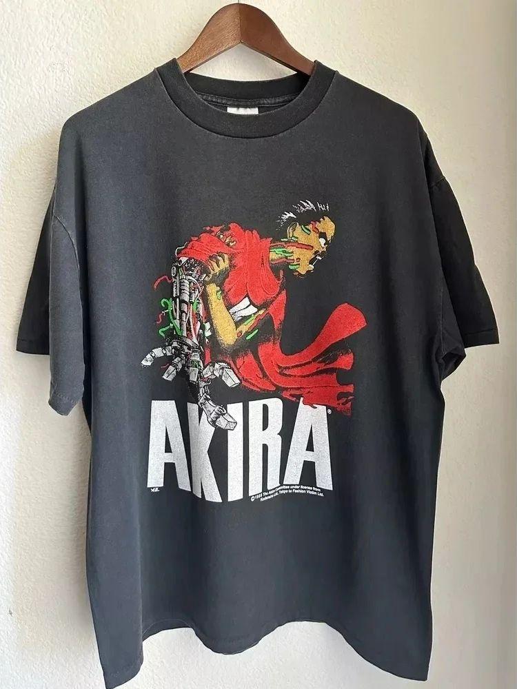 2025 hip top Akira Anime Sällsynt 90-talsfilm Svart Retro Unisex T-shirt Återtryck Ledig och bekväm sommarbomull Oversized T-shirt