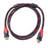 HDMI Kablosu 1080P, Kırmızı/Siyah, Full HD 1.4, Bakır, TV'den PC'ye Bağlantı