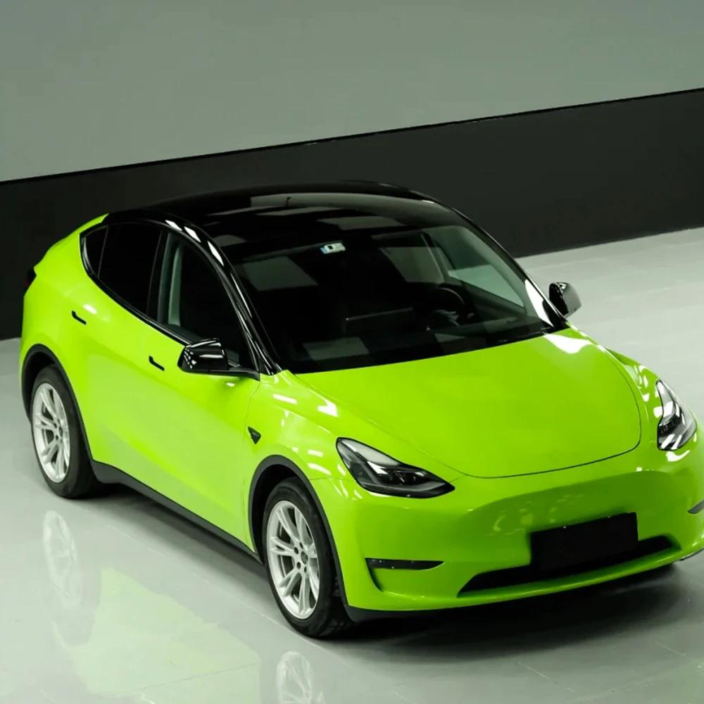

Gloss Green Car Sticker Car Wrapping Film PET Sticker Bubble Free Auto Decals Car Accessories Exterior Interior Decoration 10x152cm