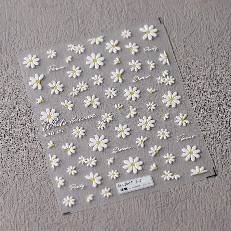 

Qiji Pure White Daisy Petals Three-Dimensional Relief Nail Sticker Waterproof Nail Sticker Ornament 3595 M282 See also TS-3595 Daisy (stereo)