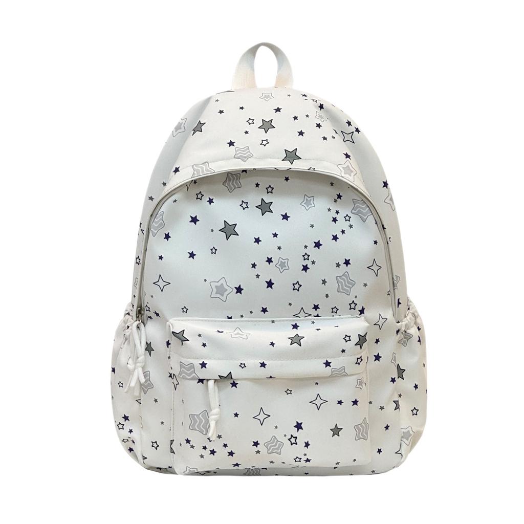 Schoolbag Japanese Star Printing Backpack Female Student Schoolbag Lightweight Large Capacity Casual Backpack Girl Heart High Value Back