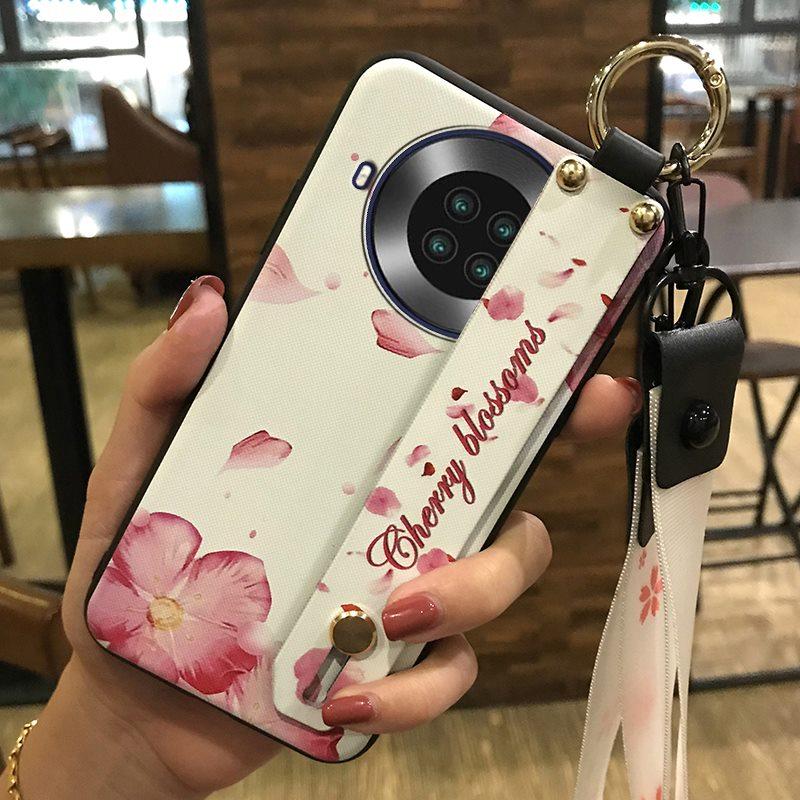 Silicone Fashion Design Phone Case For Cubot Note20 Durable Phone Holder Wrist Strap Back Cover Kickstand Waterproof