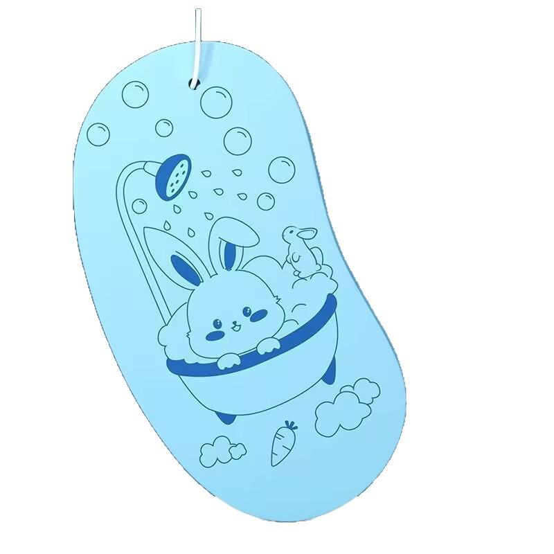 3D Baby Bath Sponge - Fish Scale Pattern, Gentle & Painless Back Scrubber for Sensitive Skin