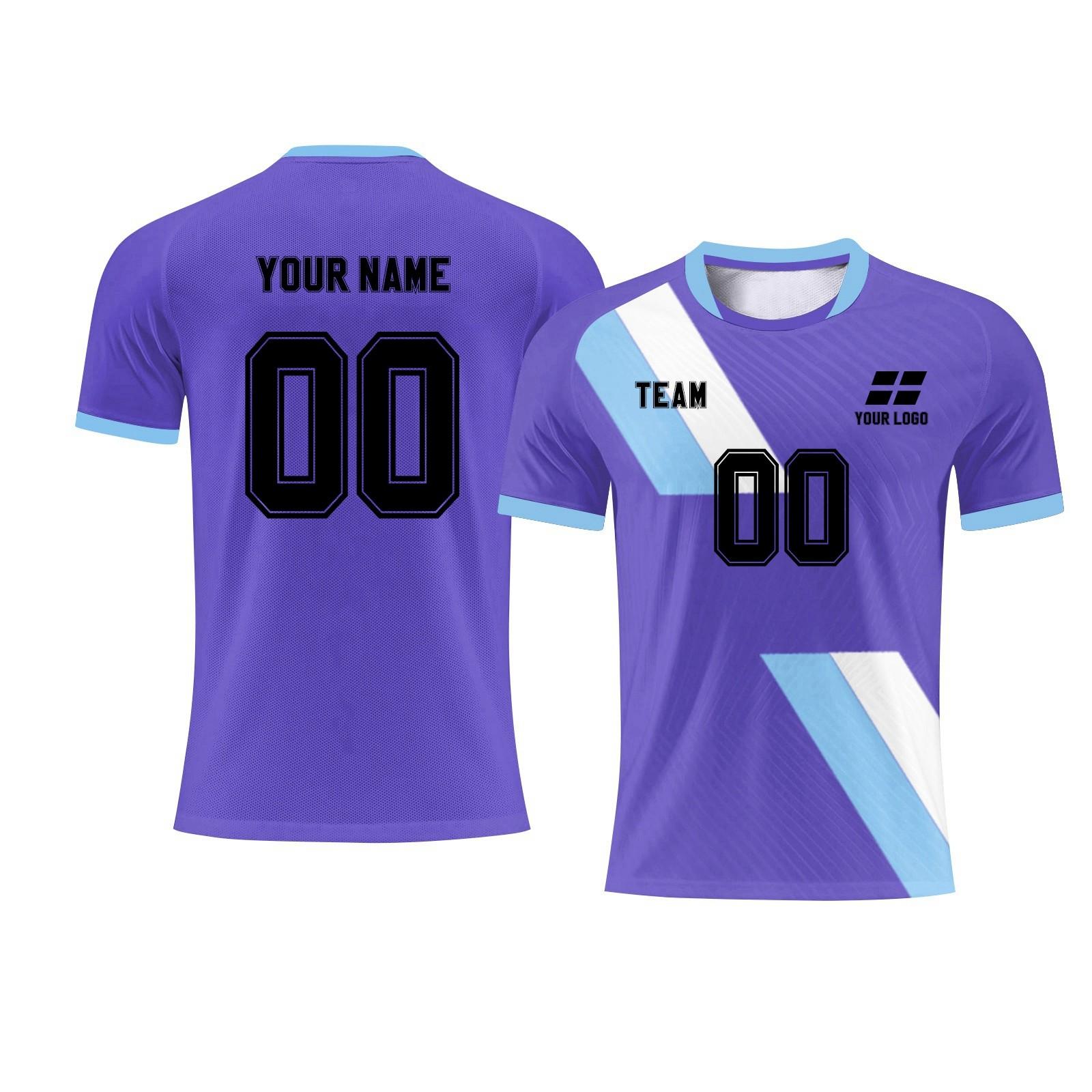 

Personalised Tops Shirts Mens Girls With Name Number Custom Football Jerseys For Boys Training Suit XS