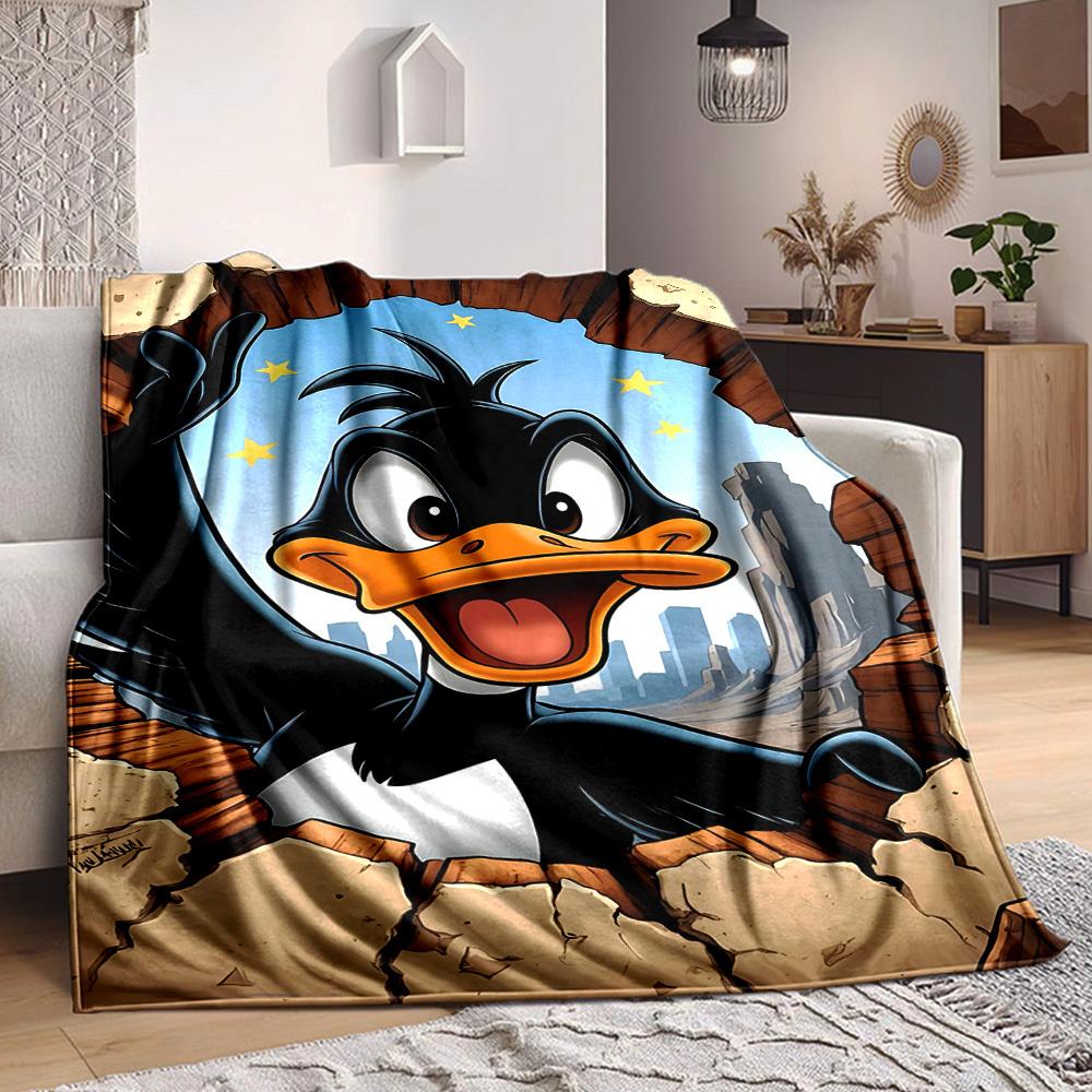 1pc Daffy Duck Flannel Throw Blanket Soft, Warm & Cozy for Couch, Bed, Office, and Travel Versatile All Season Gift, Christmas Present