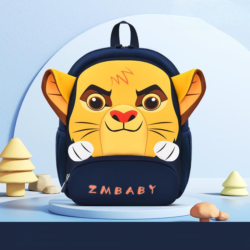 New Kindergarten Schoolbag Cartoon Bag Anti-lost Children's Bag Light Diving Material Student Schoolbag
