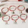 Weihnachtsmann Schneeflocke Glocke Perlenarmband: Festlicher Schmuck für Frauen