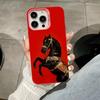 Golden Horse Year Mobile Phone Case for iPhone 17 16 15 14 13 12 11 X XR XS 8 7 Air Pro Max Plus Translucent Pink Colorful Cover