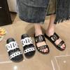 Slippers women wear summer new Sanya vacation sandals women's platform travel beach second uncle pig nose shoes
