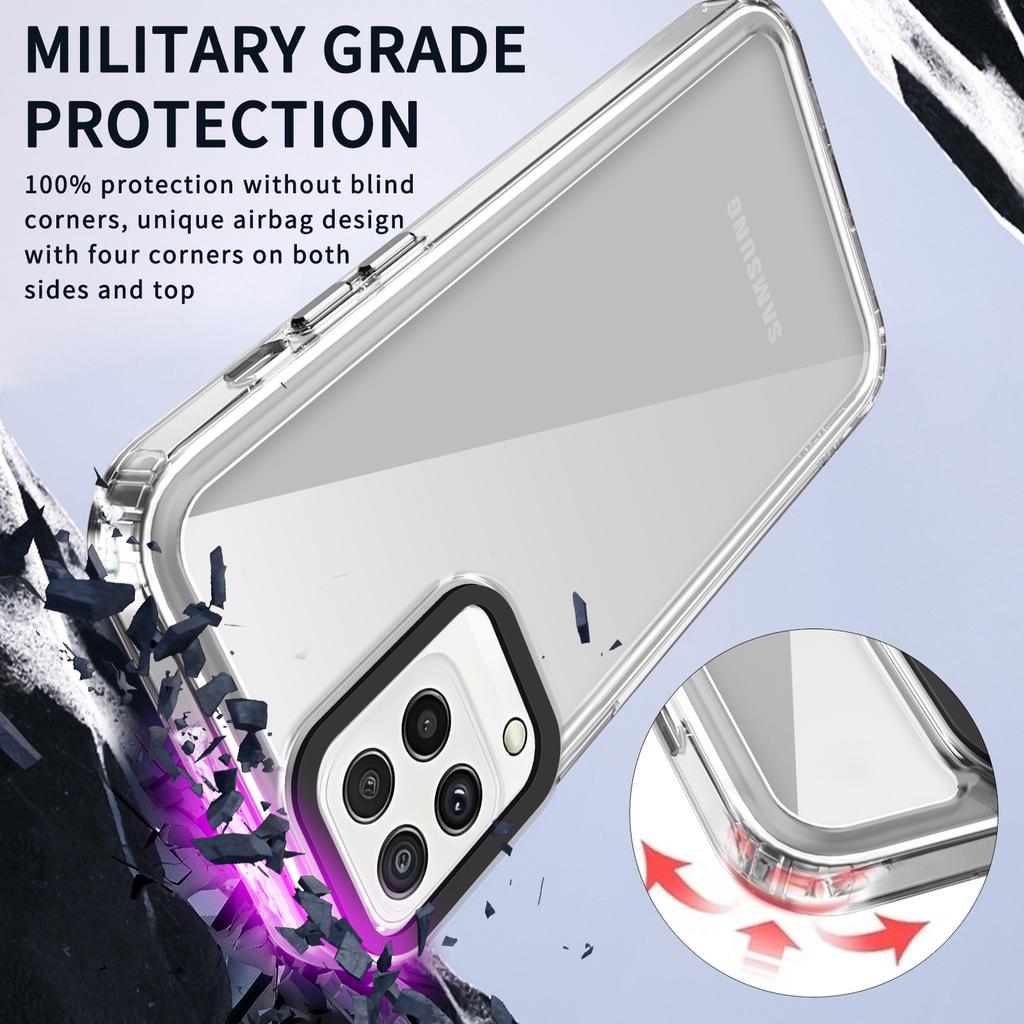 For Samsung Galaxy A22 4G (EU Version)/M22/M32 (Global Version) 4G Case Protective PC+TPU Clear Phone Cover
