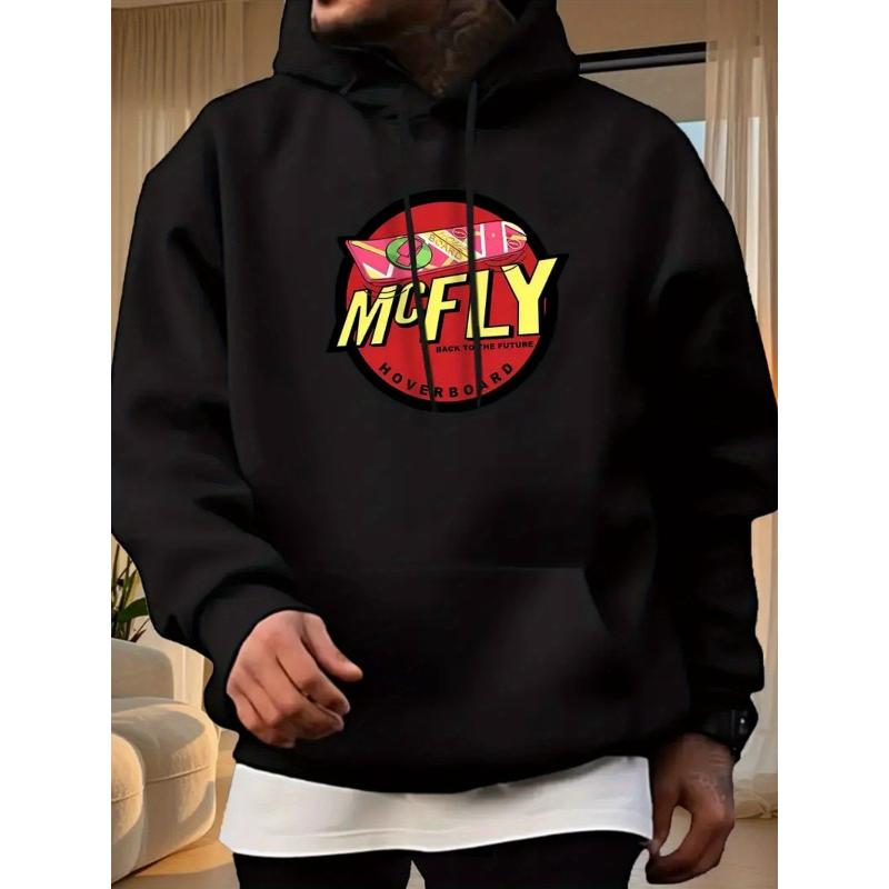 Men s Hoodie Sweatshirt, Polyester Fabric, Warm Pullover Hooded Sweatshirt with Kangaroo Pocket S