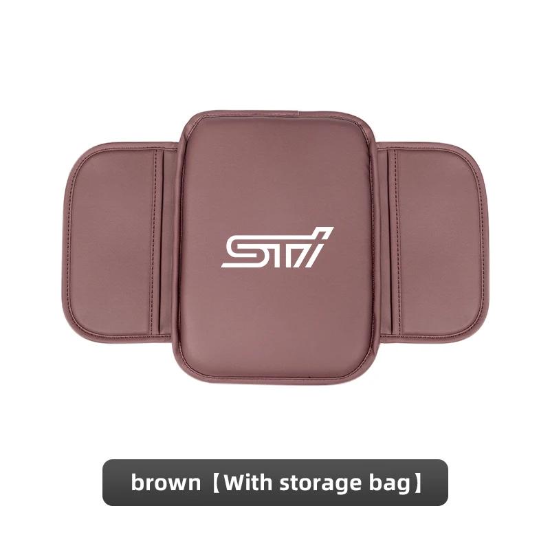 For Subaru STI Forester Impreza Legacy Outback XV BRZ WRX Tribeca Car Armrest Mat Center Console Leather Protection Cushion