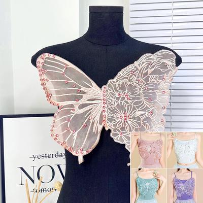 1 ks tenká síťovaná látka čerstvé oblečení dekorace víla plyn motýl dekorace nový čínský styl taneční kostým doplňky