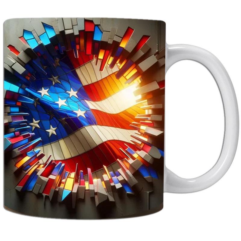 

Керамическая кофейная кружка, чашка для воды, День независимости 4 июля 301-400ml