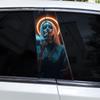 2pcs Nun Sisters Car Decal Car B-Pillar Sticker Smoking Nun Styling Car Decal Diy Car Door Post Vinyl Decal Cool Nun Decal