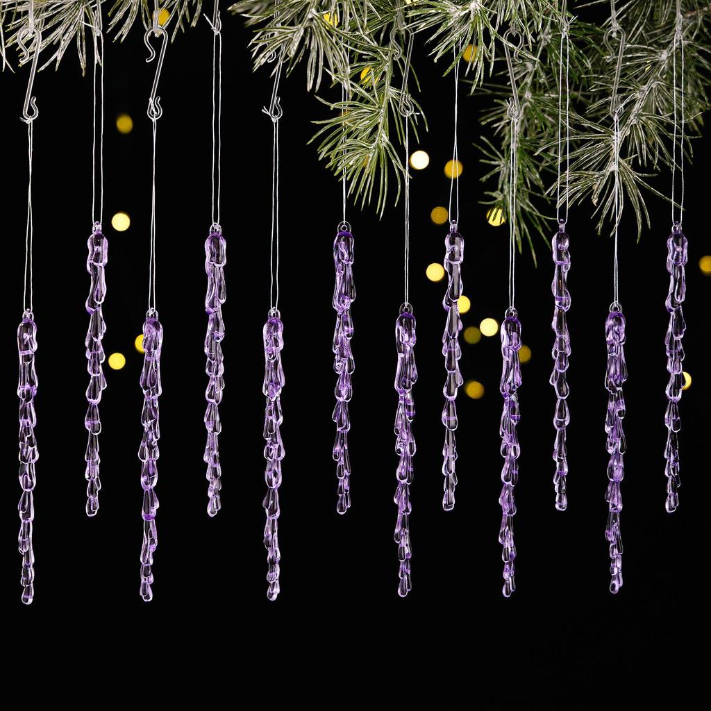 Haobei Acrylic Icicle Christmas Ornament - Ice Cone Decoration