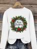 (Asian Size) lovely coffee style Christmas new year Graphic Tee Women autumn winter Casual Fashion Top Clothing Print T Shirt Long Sleeve T-shirts