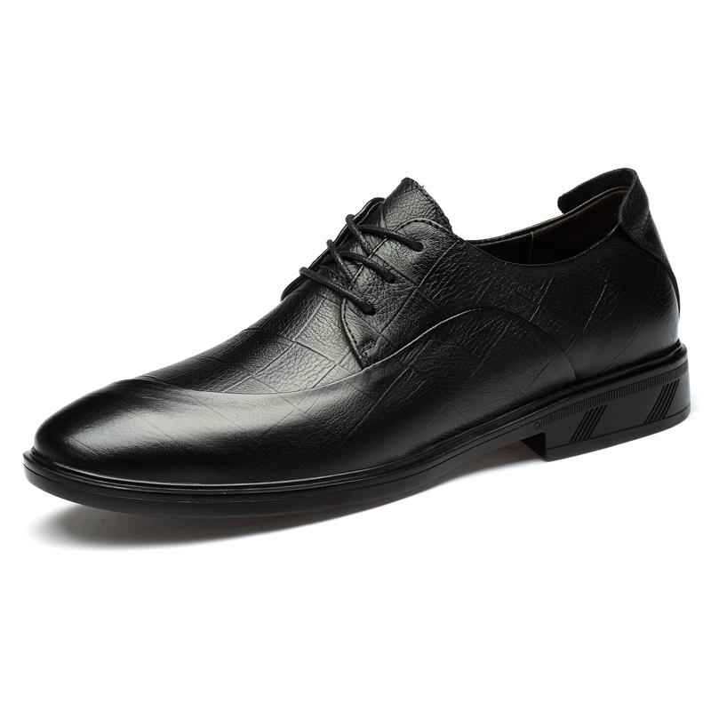 Genuine Leather Mens Oxfords Shoes Business Sneakers Formal Dress Footwear Classic Male Walking Derby Shoes Stylish Casual Shoes