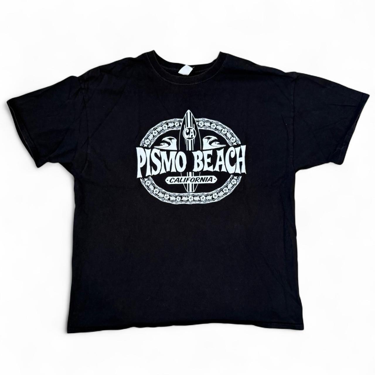 Pismo Beach California Surf T-Shirt Men’s XL Boxy Fit Black Tee Skater Beach Y2K Unisex T-Shirt L