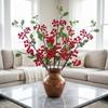Green Leaves Artificial Foam Berries Branch Faux Good Luck Fruits Plastic Simulation Fruit Tree Elegant Realistic Fake Plants