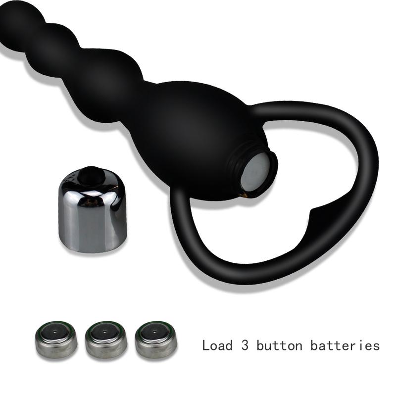 Vibrating Protaste Massager Anal Beads Vibrator Butt Plug Sex Toy for Men Women Silicone Anales Trainer Fun Toys for Beginners