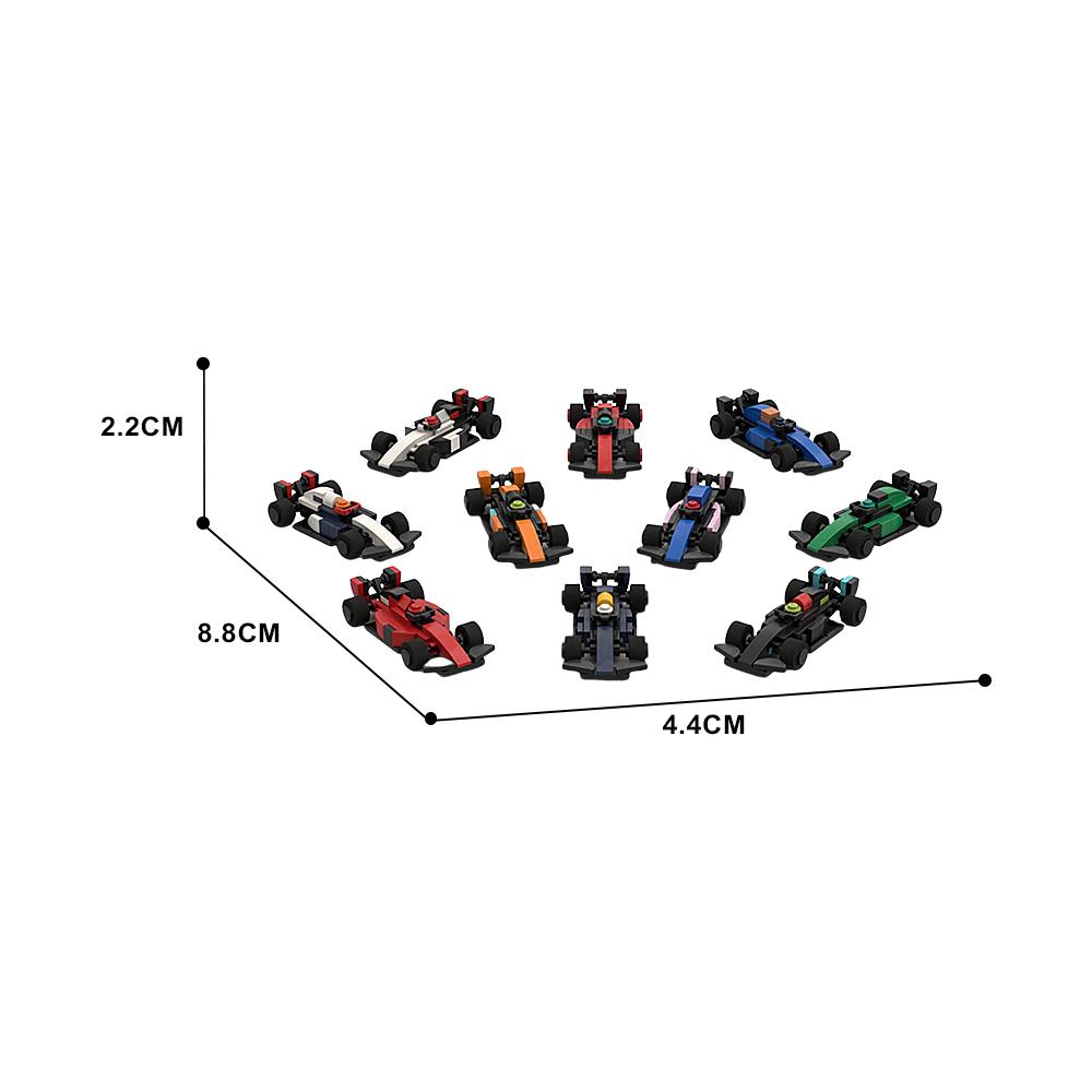 MOC F1 2023 Racing Cars Model Bricks
