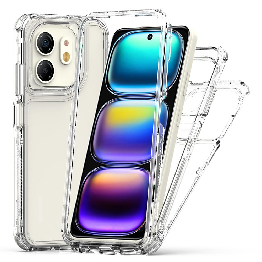 

Для Infinix Hot 50i 4G Чехол 3 в 1 Съемный Противоударный Прозрачный ПК+ТПУ Задняя крышка для телефона A