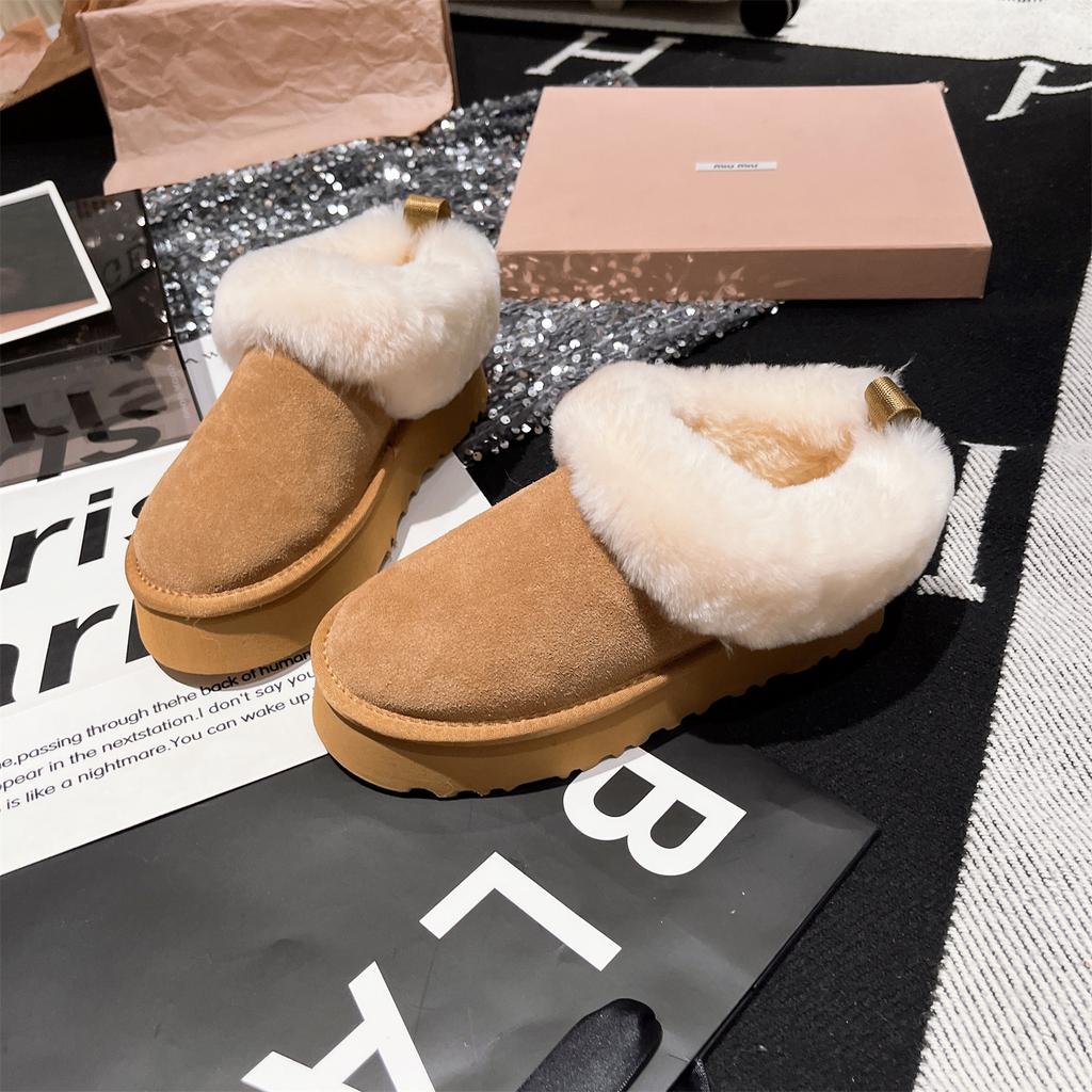 Hot Wind Platform Snow Boots Women's Winter 2025 New Velvet Warm Short Boots Small Outdoor Versatile Cotton Shoes