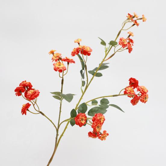 Artificial Rose Flower Branch Realistic Faux Silk Rose with Stem And Leaves for Wedding Bouquet Floral Arrangement Home Office Party Decoration