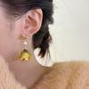 Natural Rose Flower Earrings for Women - Elegant Court Style Freshwater Pearl Stud Earrings - Handcrafted Earrings