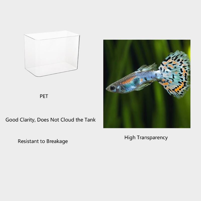 Clear Fishtanks With Safe Lid and Water Plant Holder For Gold Fish Home Desktop Decoration Aquariums Tanks