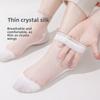 5 Pairs Female Spring Flower Edge Crystal Stockings Thin Summer Sweat Absorption Tube Female Stockings Glass Stockings